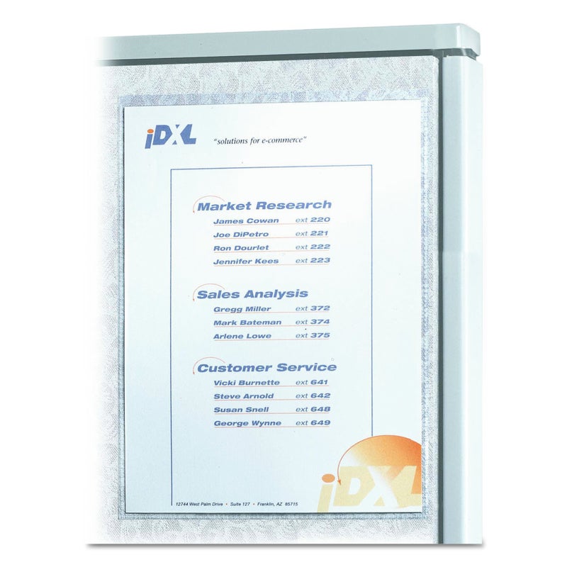 C-Line Cubicle Keepers Wall Organizer for Fabric Surfaces, Clear, 8.5 x 11 Inches, 25 per Box (38991) - Image 2